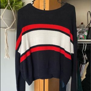 RETRO NAVY KNIT SWEATER